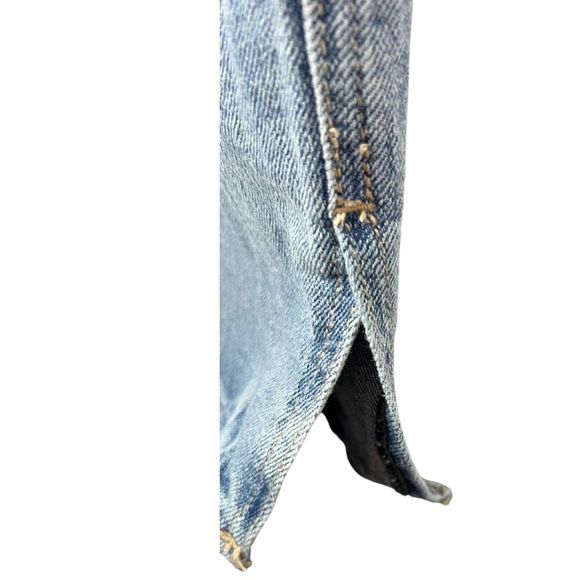Torrid high rise straight button fly jeans 20R split hem light wash denim plus - Picture 8 of 8